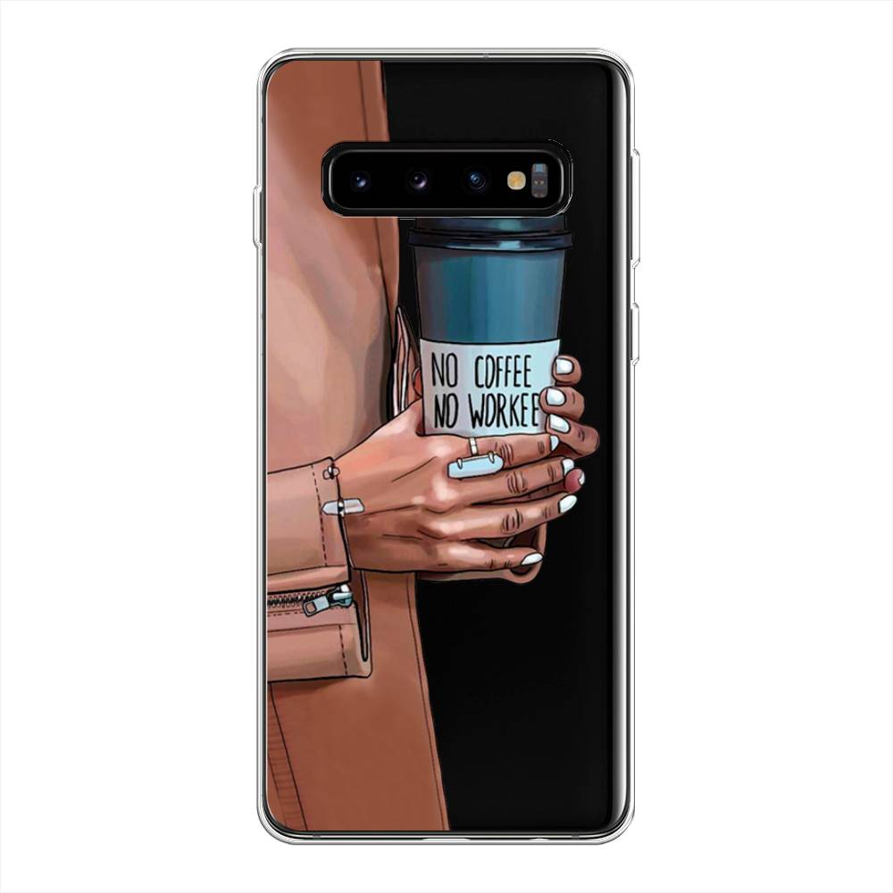 

Чехол Awog на Samsung Galaxy S10 + "No coffee", Разноцветный, 27150-7