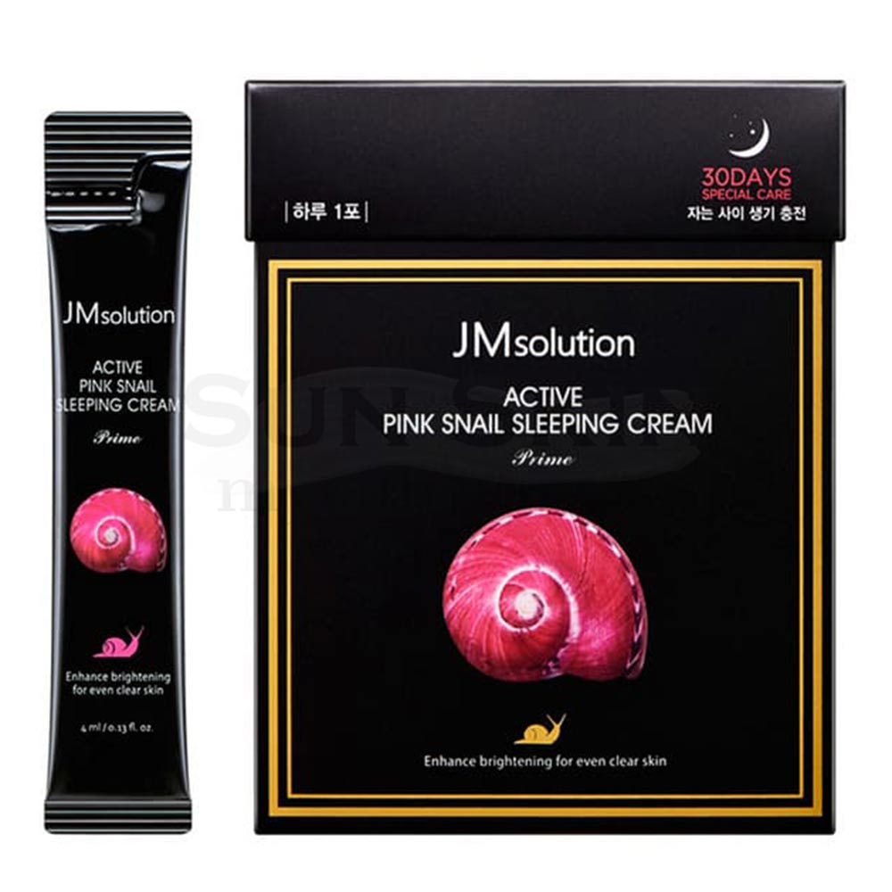 

Ночная крем-маска для лица JMsolution Active Pink Snail Sleeping Cream Prime 10 шт, Ночная крем-маска