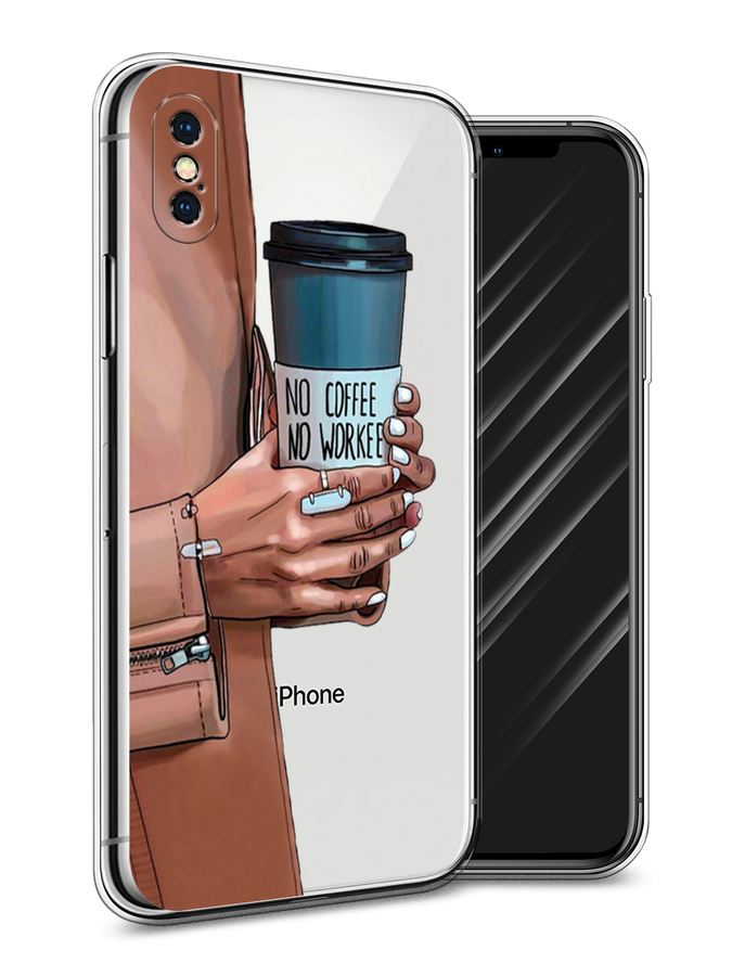 

Чехол Awog на Apple iPhone XS Max (10S Max) / Айфон XS Max (10S Max) "No coffee", Разноцветный, 11950-7