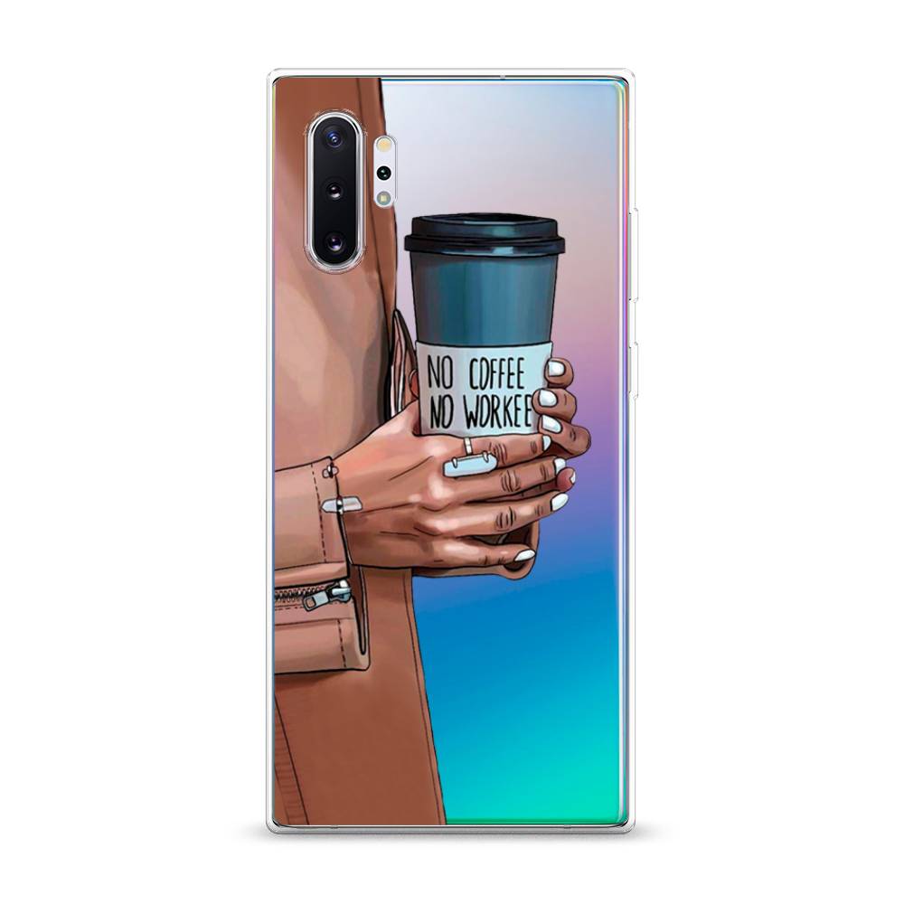 

Чехол Awog на Samsung Galaxy Note 10 + "No coffee", Разноцветный, 28550-7