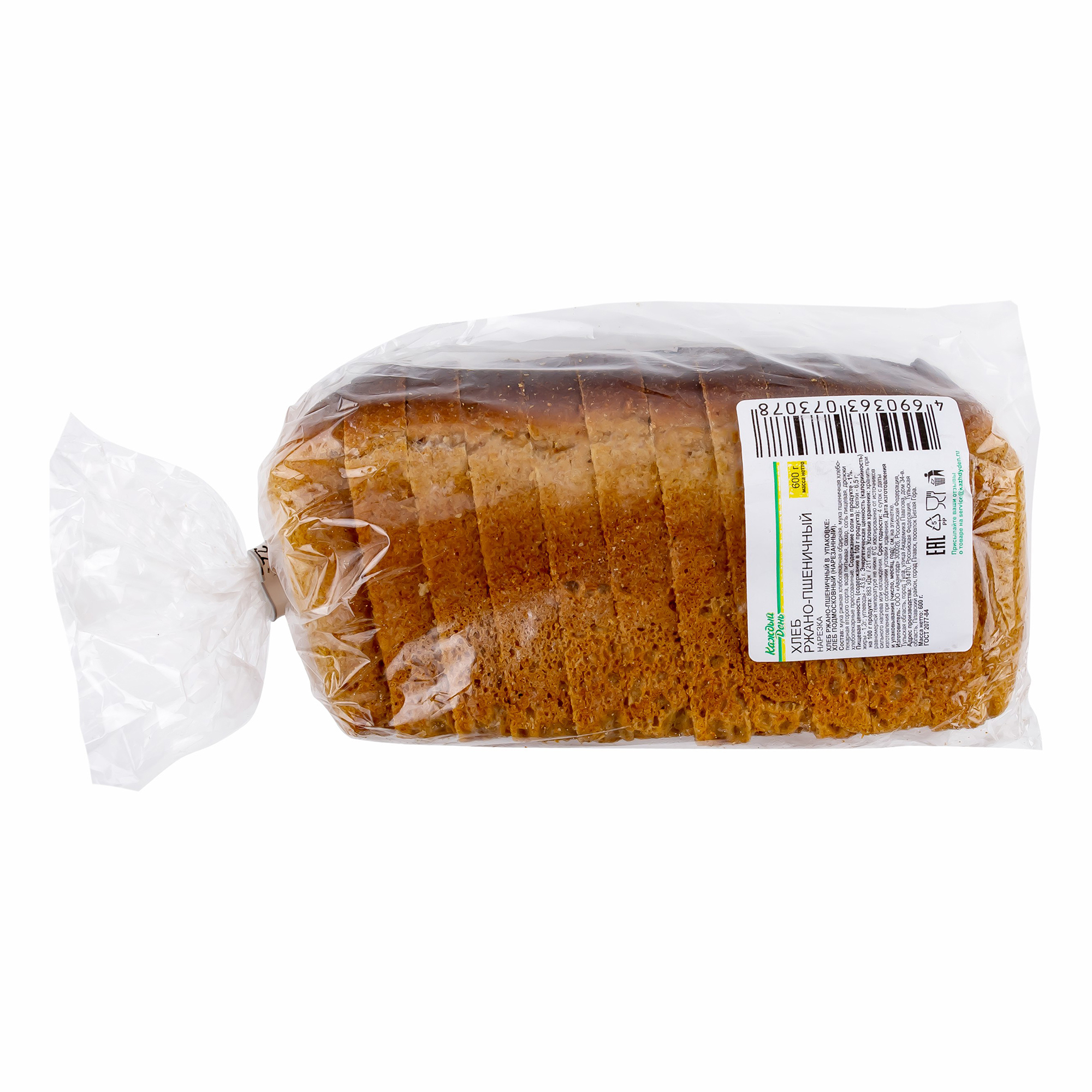 

Хлеб Каждый День ржано-пшеничный в нарезке 600 г