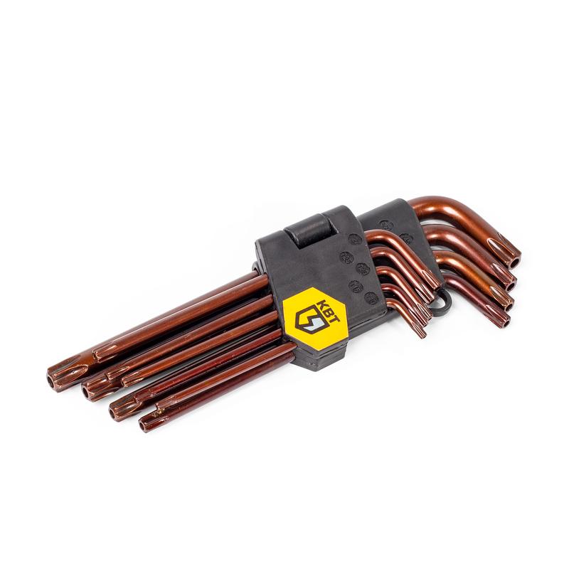 Набор ключей TORX, серия КВТ-PROFESSIONAL, 9 штук КТ-9-S2 (КВТ) складной набор ключей kendo