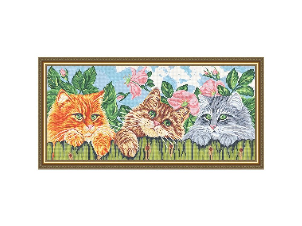 

Рисунок на ткани «На заборе»