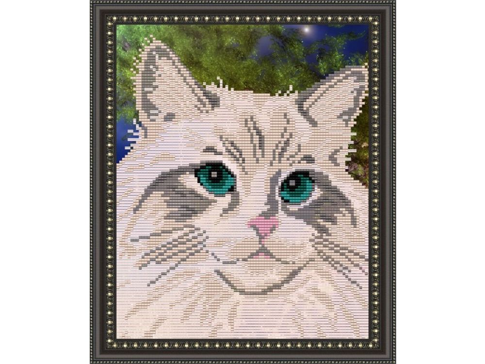 

Рисунок на ткани «Белый кот»