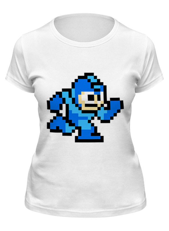 

Футболка женская Printio Mega man (8-bit) белая M, Белый, Mega man (8-bit)