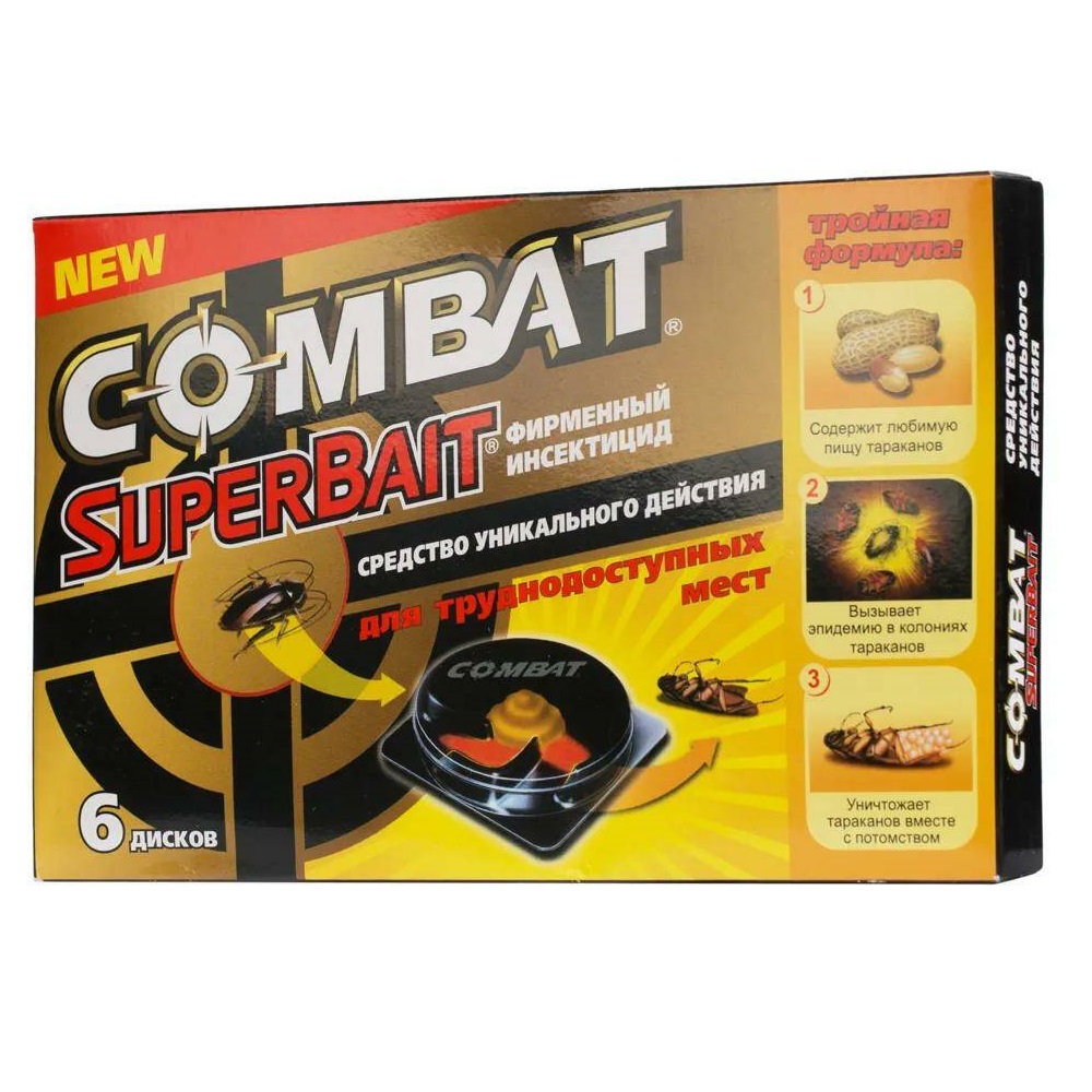 

Ловушка для насекомых Combat SuperBait 6 шт., SuperBait