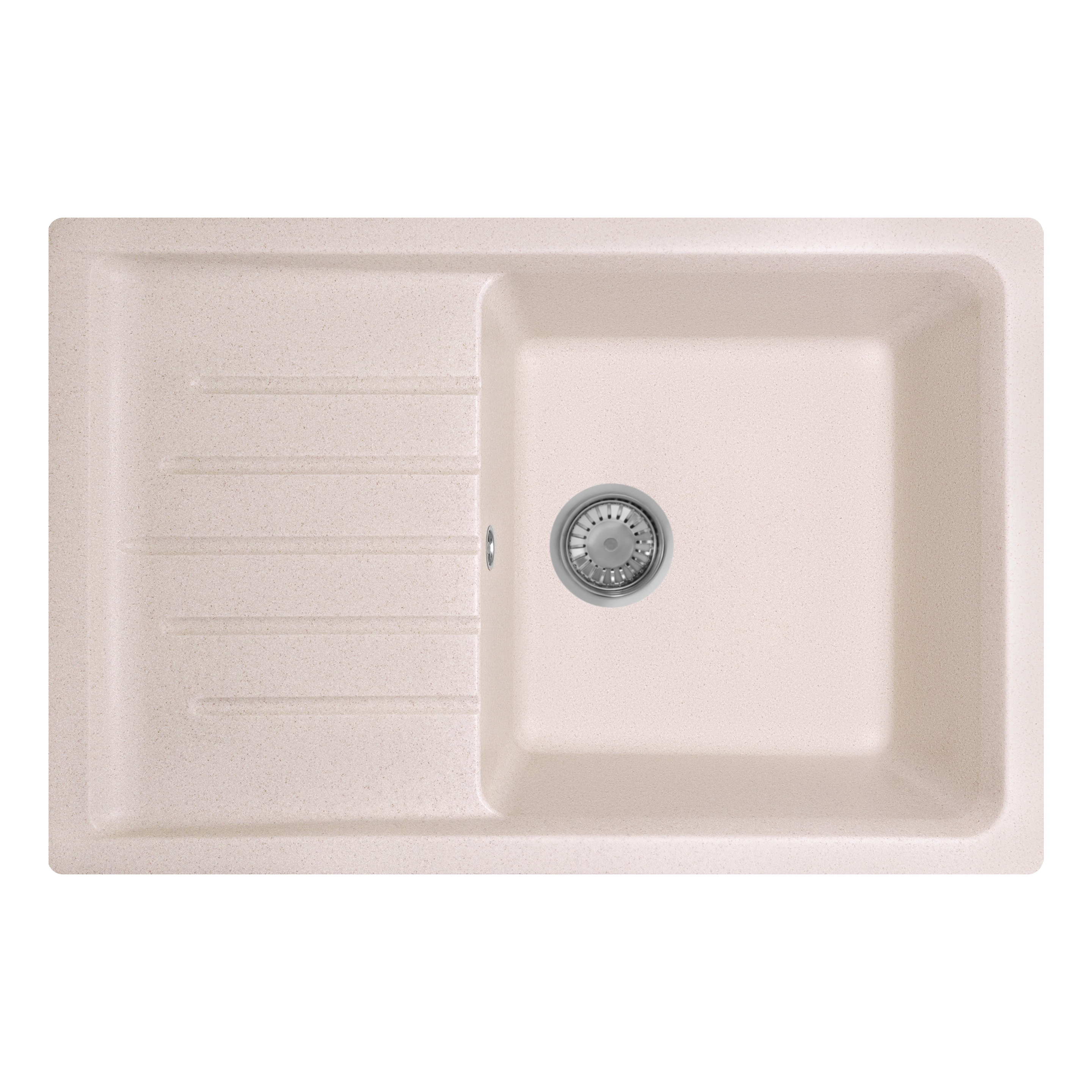 Мойка кухонная накладная прямоугольная GranRus 75х50см литьевой мрамор с сифоном Россия