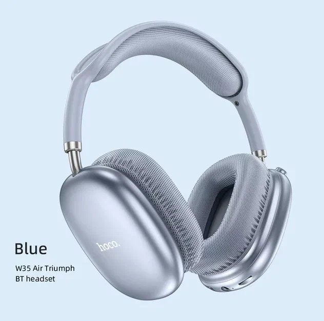 

Наушники беспроводные Hoco W35 Air полноразмерные,TWS, Bluetooth 5.3, Голубые, W35 Air
