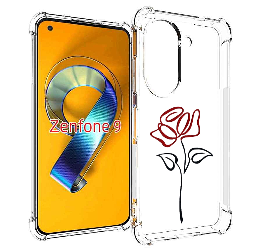 Чехол MyPads цветок в одну линию для Asus Zenfone 9 (AI2202)