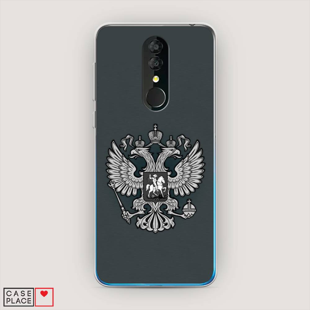 фото Силиконовый чехол "герб россии серый" на alcatel 3 5053y (2019) awog