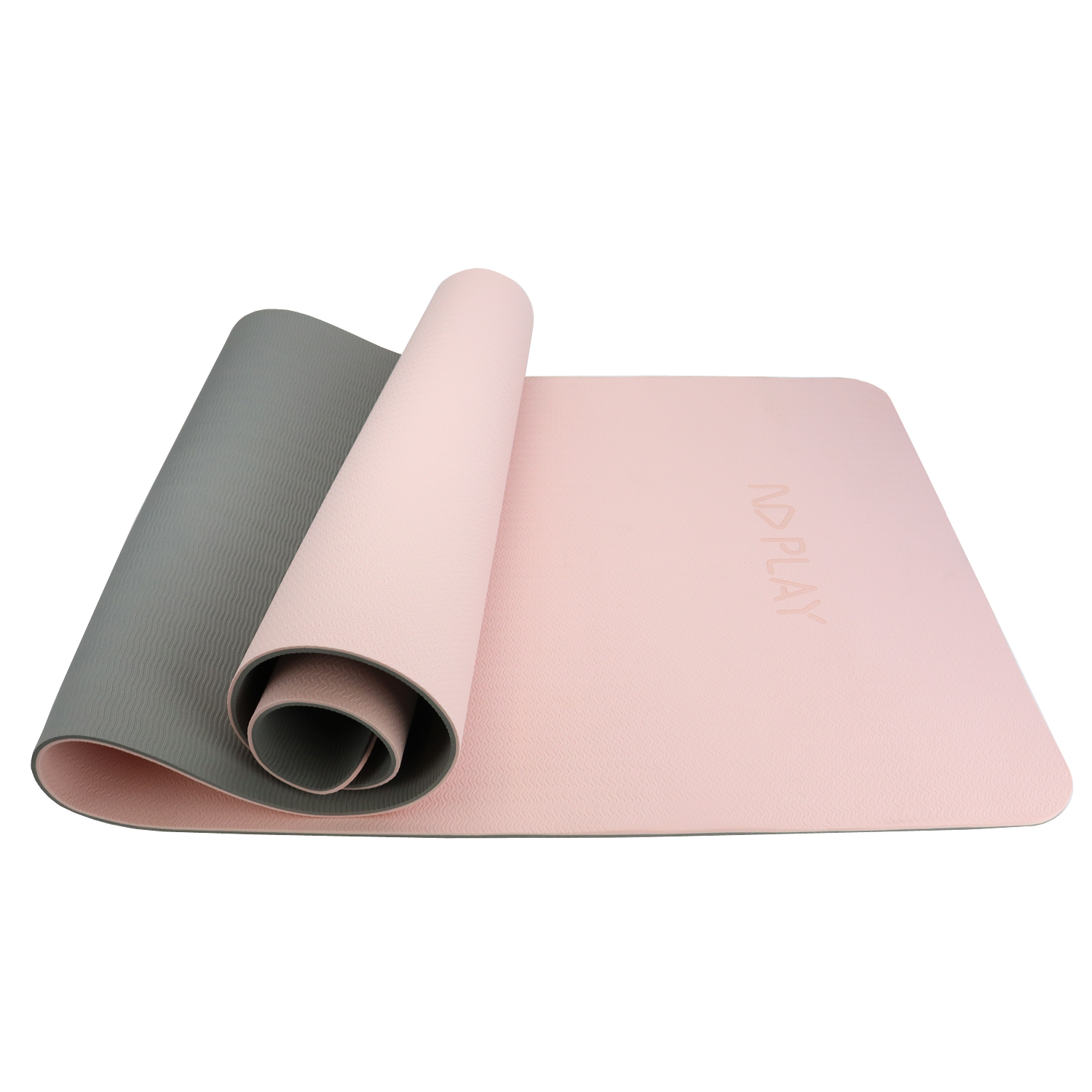 фото Коврик спортивный для фитнеса и йоги nd play розовый, 180 см, 303072