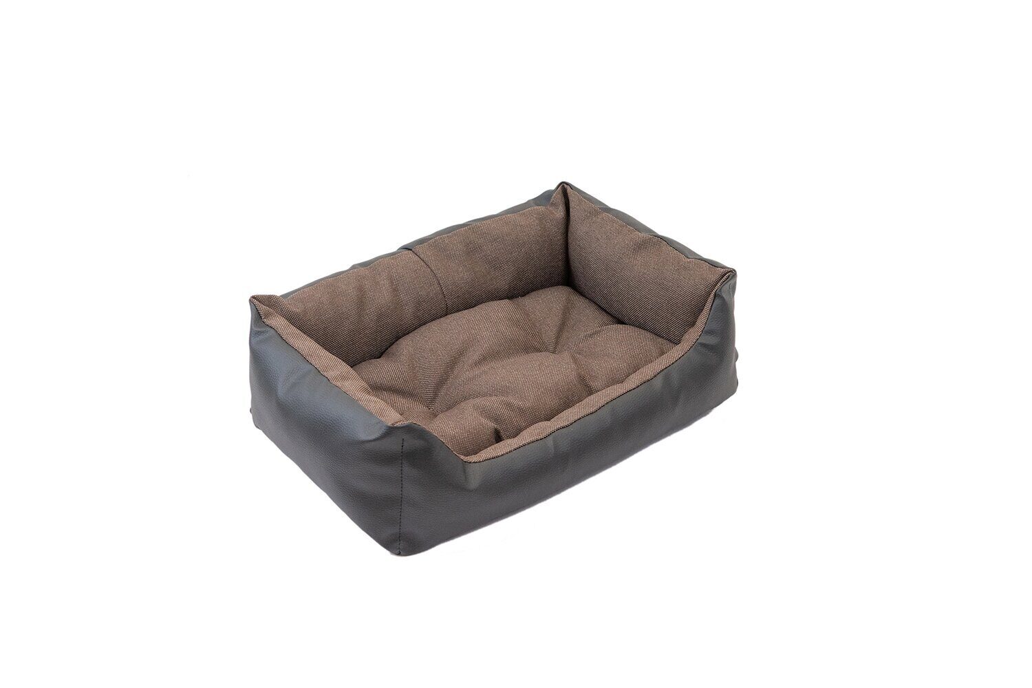 

Лежанка для кошек и собак PetTails искусственная кожа 40x55x18см коричневый