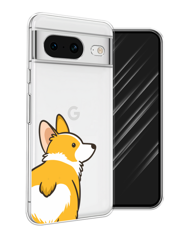 

Чехол Awog на Google Pixel 8 "Корги следуй за мной", Желтый;бежевый;белый, 271550-2