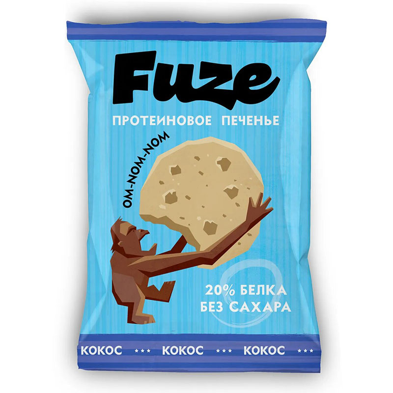 

Fuze Протеиновое печенье Fuze 40 г, 1 шт, вкус: кокос