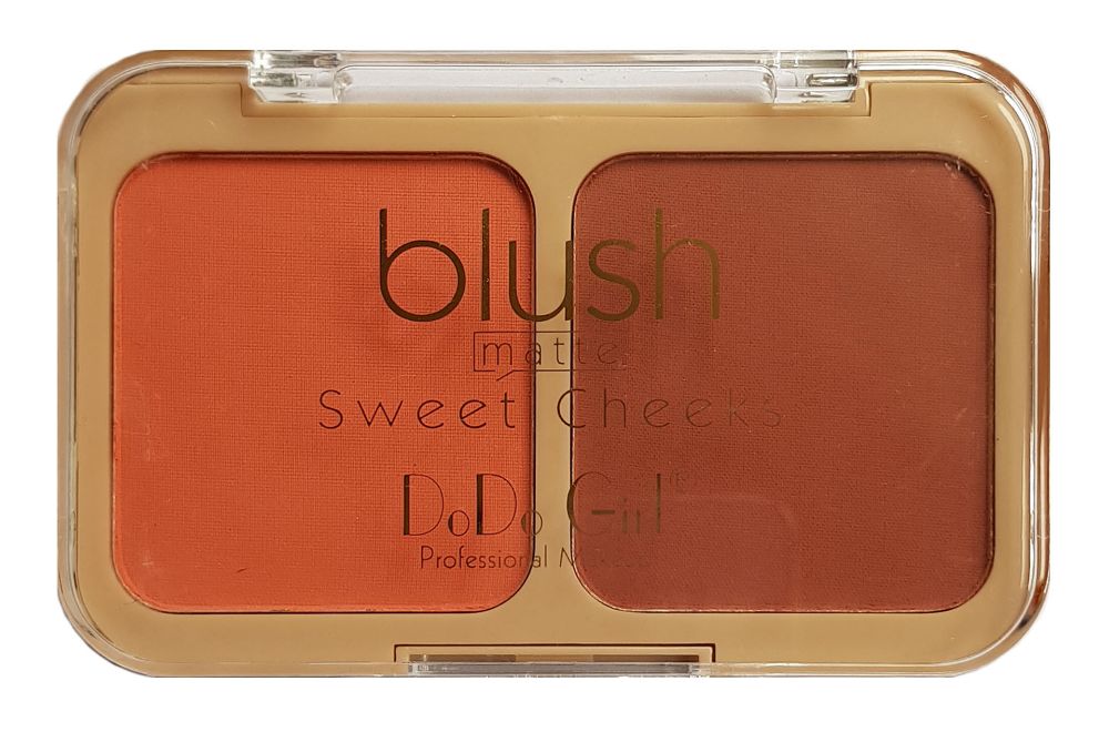 Палетка румян DoDo Girl Blush Matte Sweet Cheeks, 2 цвета, набор 03 палетка теней для глаз dodo girl diamond eyeshadow palette 9 оттенков набор 02