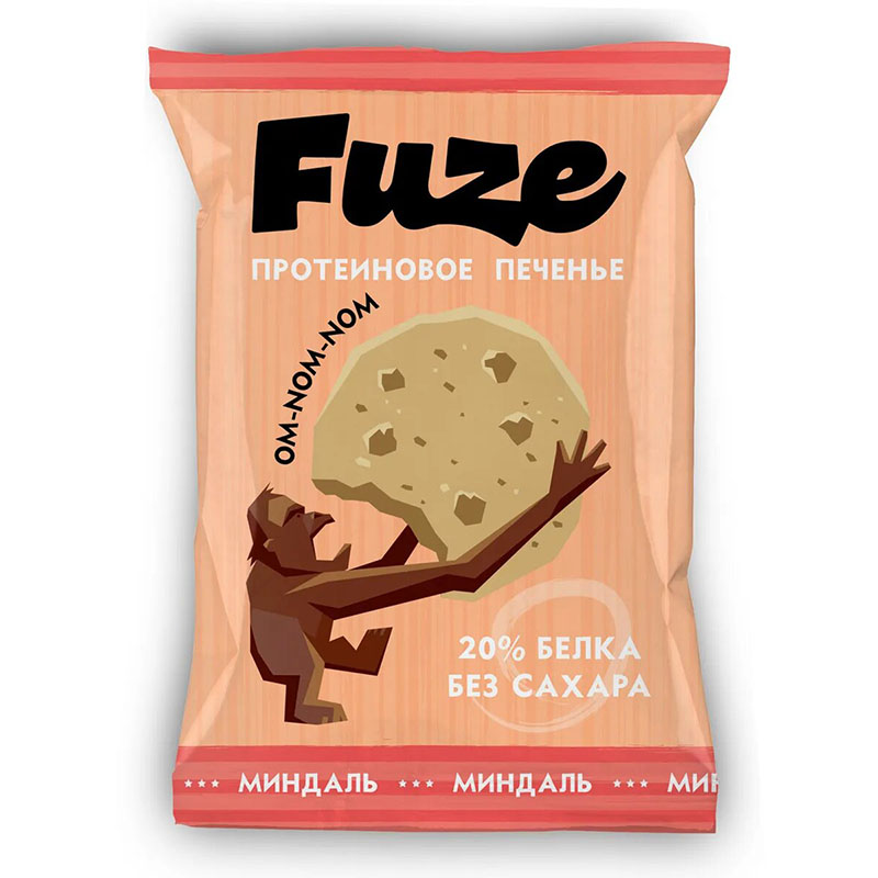 

Fuze Протеиновое печенье Fuze 40 г, 1 шт, вкус: миндаль