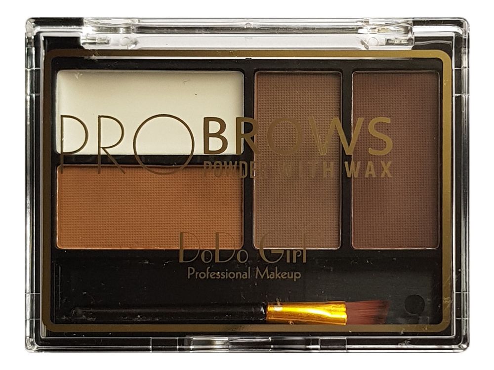 Палетка теней для бровей DoDo Girl Pro Brows Powder with Wax 4 оттенка набор 01 палетка теней для глаз dodo girl 3d diamond eyeshadow 15 оттенков набор 01