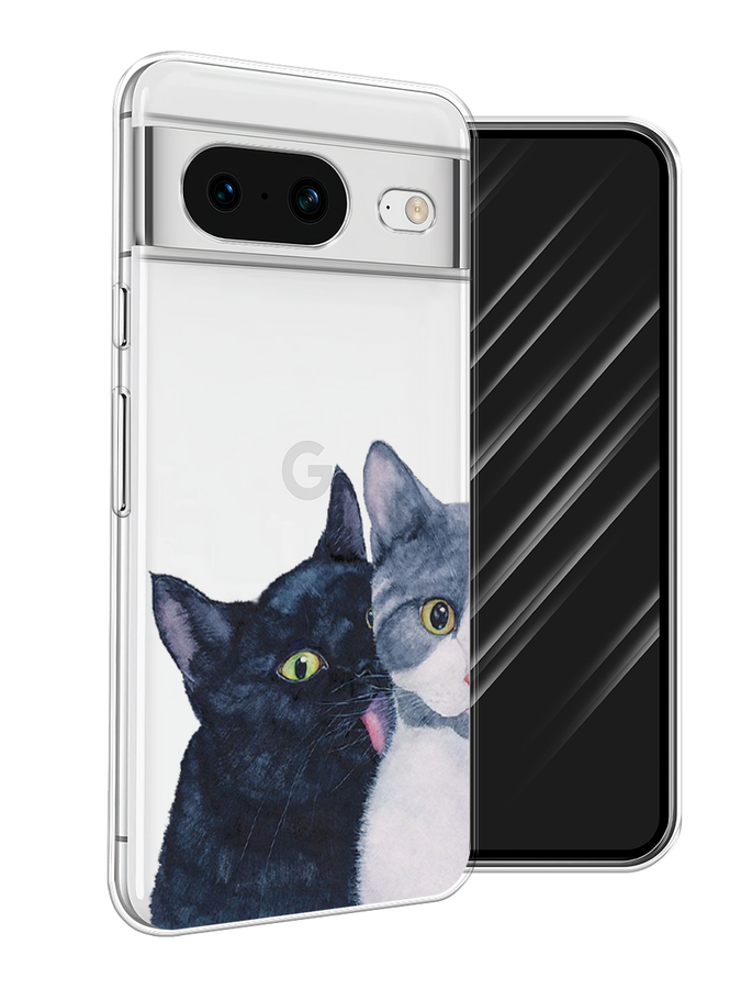 

Чехол Awog на Google Pixel 8 "Кошачья любовь", Синий, 271550-1