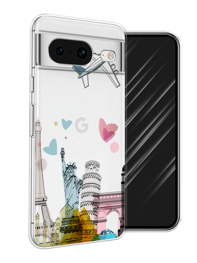 

Чехол Awog на Google Pixel 8 "Самолет путешествий", Желтый, 271550-10