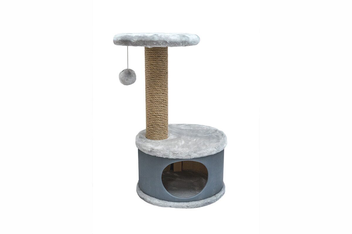 

Комплекс для кошек PetTails, серый, 2 уровня, 37 х 37 х h73см