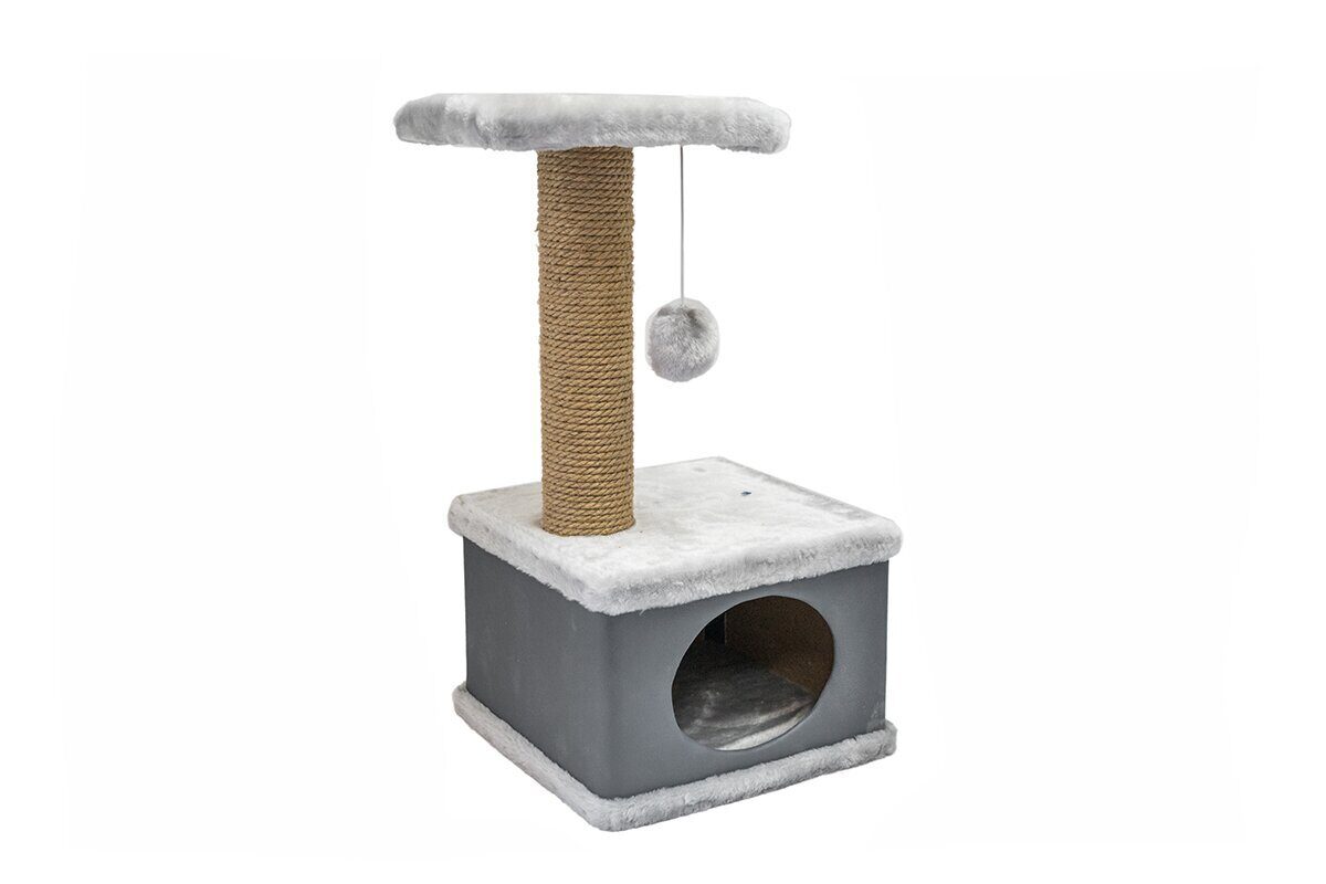 

Комплекс для кошек PetTails, серый, 2 уровня, 41 х37 х h70