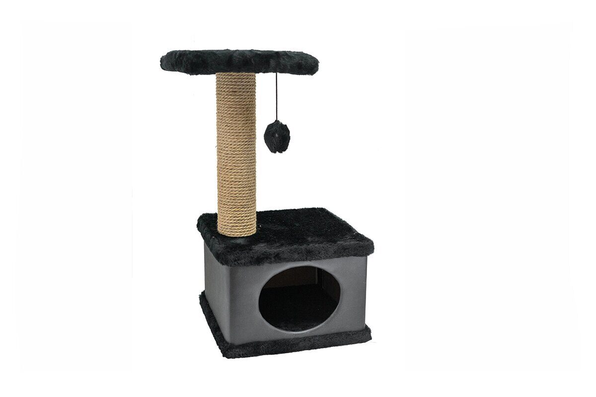 

Комплекс для кошек PetTails, черный, 2 уровня, 41 х 37 х h70
