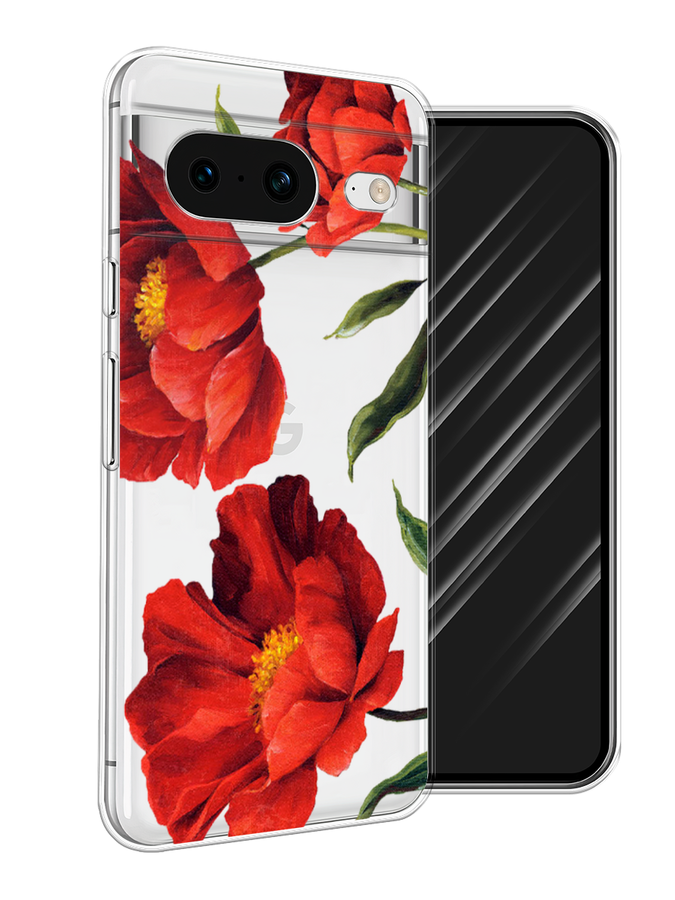 

Чехол Awog на Google Pixel 8 "Красные маки", Красный, 271550-8