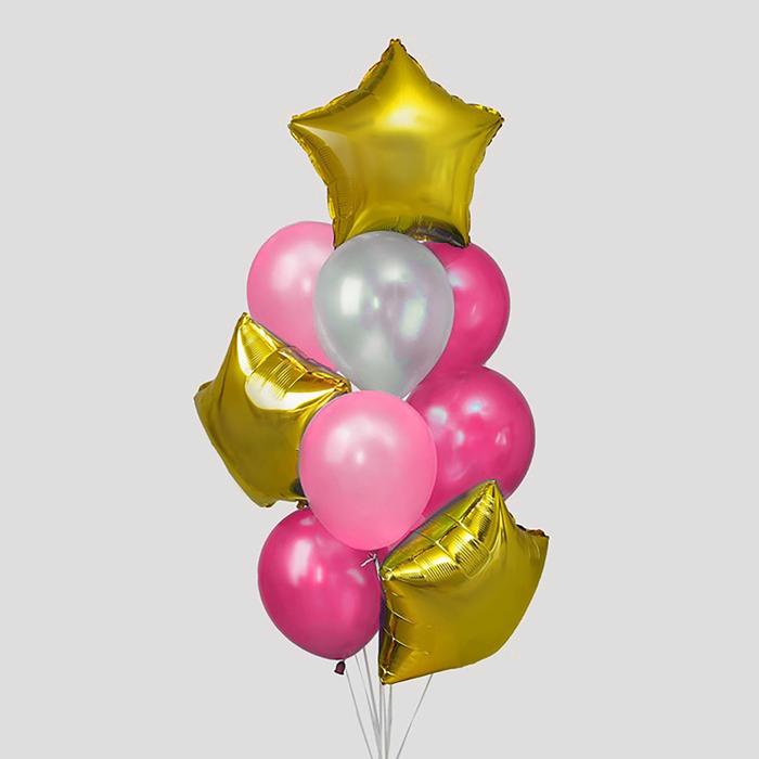 Страна Карнавалия Букет из шаров «Розовая мечта», латекс макарун, фольга, набор 12 шт. фольга для конфет розовая 10 х 10 см 100 шт