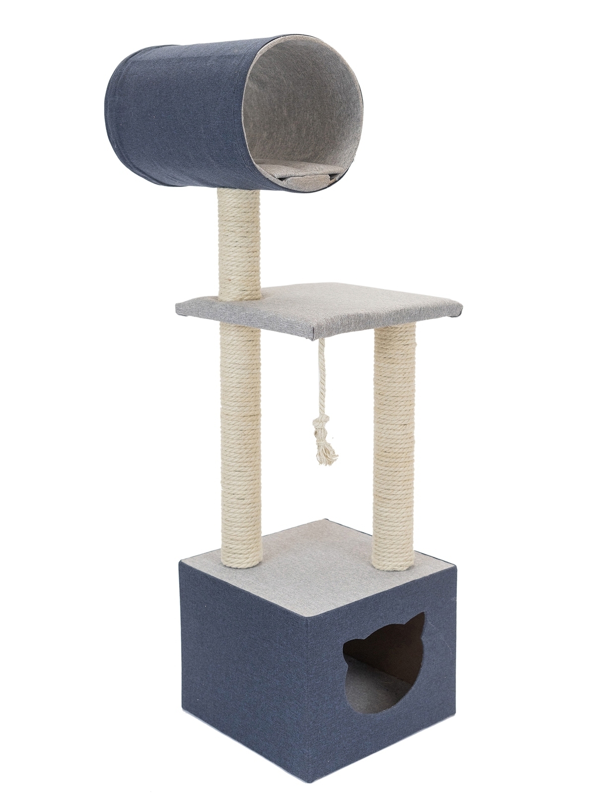 

Комплекс для кошек PetTails, синий, 3 уровня, 35 х 35 х h120см