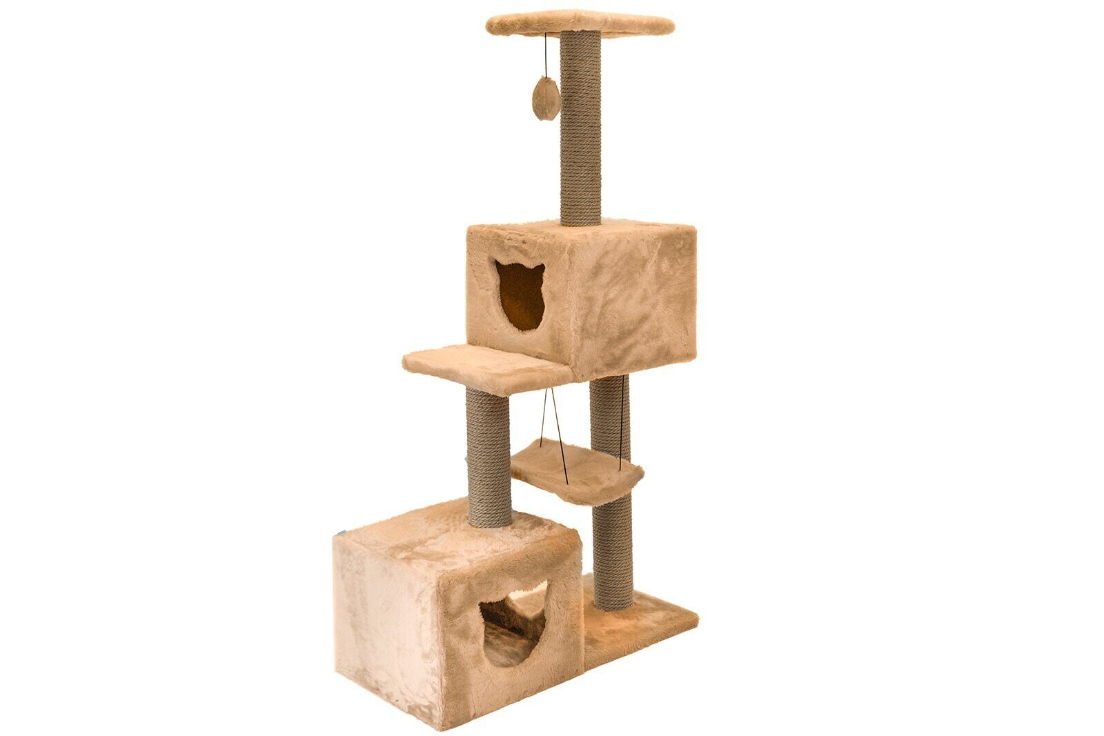 

Комплекс для кошек PetTails, бежевый, 2 уровня, 66 х 36 х 79см