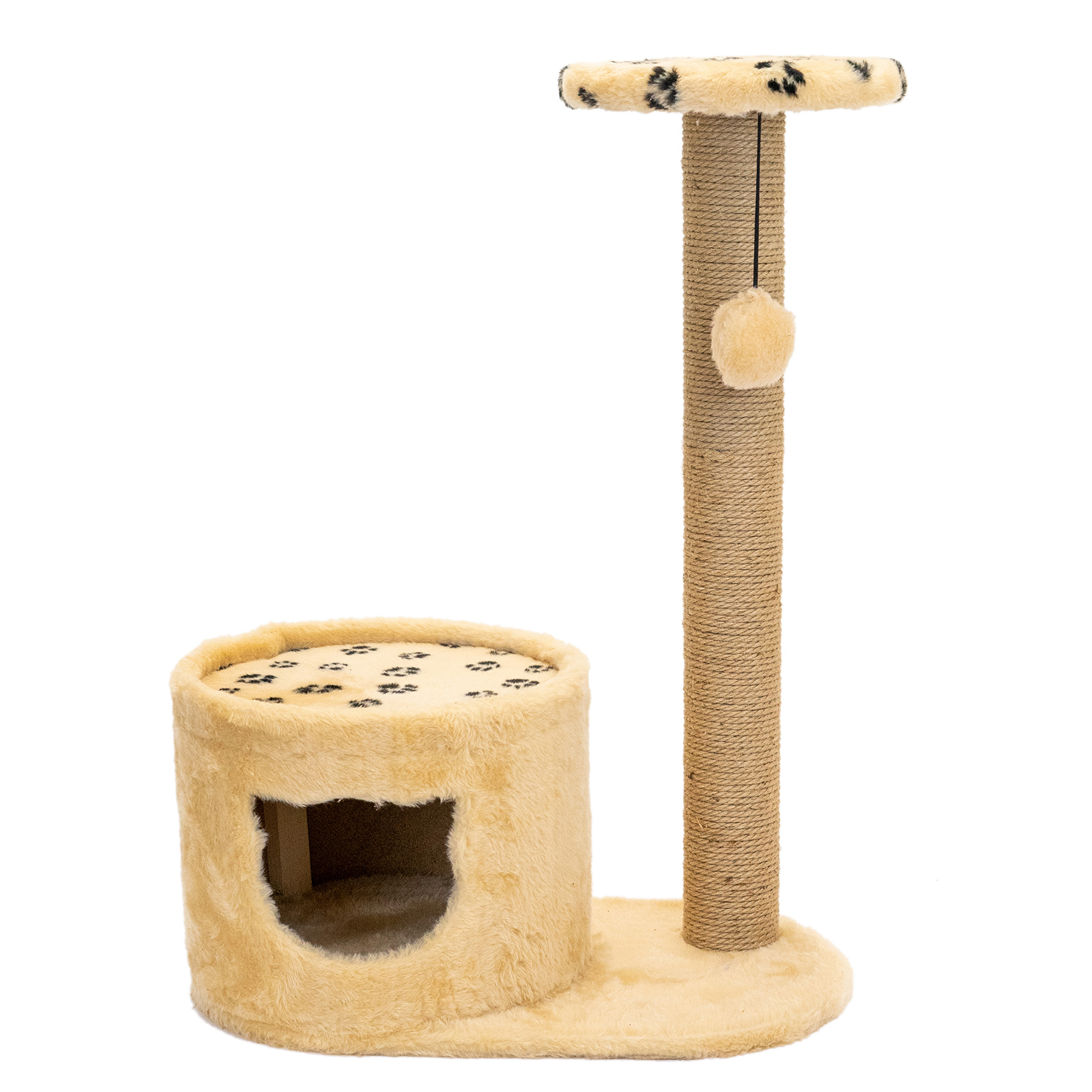 

Комплекс для кошек PetTails Джут 95, бежевый, 2 уровня, 66 х 36 х 79 см