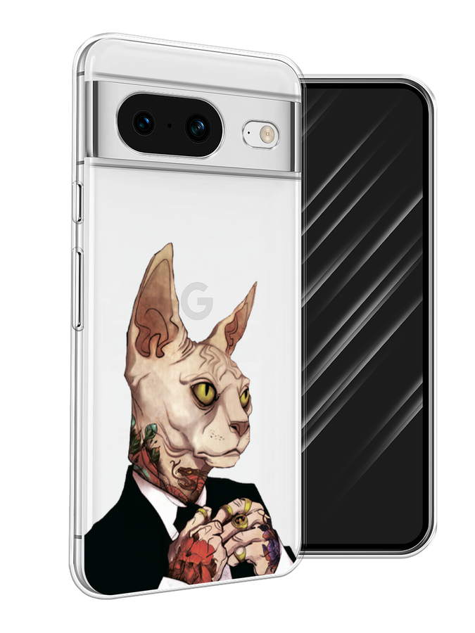 

Чехол Awog на Google Pixel 8 "Татуированный сфинкс", Бежевый;черный;красный, 271550-7