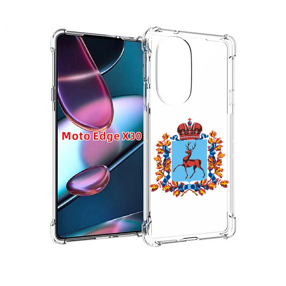 

Чехол MyPads герб-нижегородская-область для Motorola Moto Edge X30, Прозрачный, Tocco