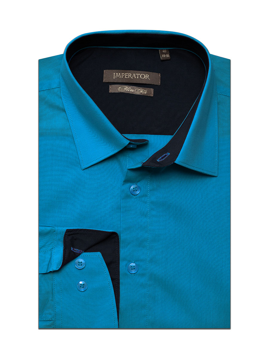 Рубашка мужская Imperator Calypso-33 sl синяя 40/170