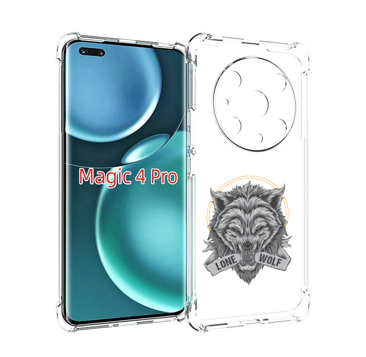 

Чехол MyPads Одинокий-волк мужской для Honor Magic4 Pro, Прозрачный, Tocco