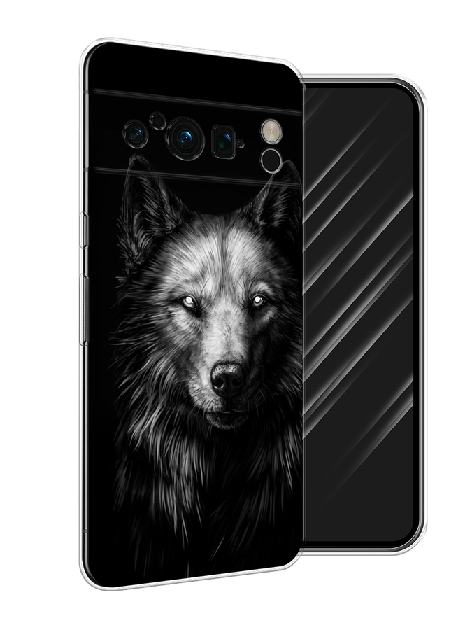 

Чехол Awog на Google Pixel 8 Pro "Волк черно белый", Серый;бежевый;белый, 271650-1