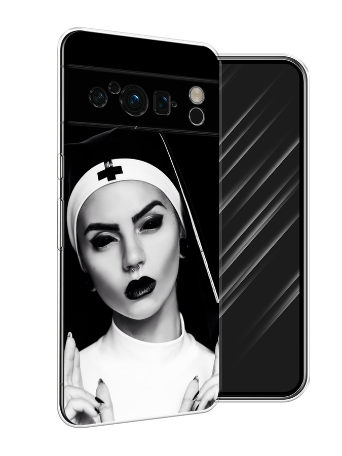 

Чехол Awog на Google Pixel 8 Pro "Черная монашка", Серый;черный, 271650-9