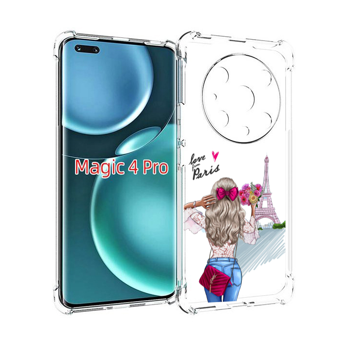 

Чехол MyPads Парижанка женский для Honor Magic4 Pro, Прозрачный, Tocco