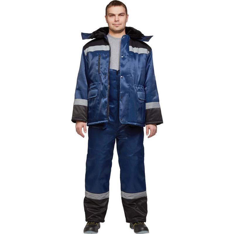 

Костюм рабочий NoBrand 829918-K черный/синий 56-58, 170-176