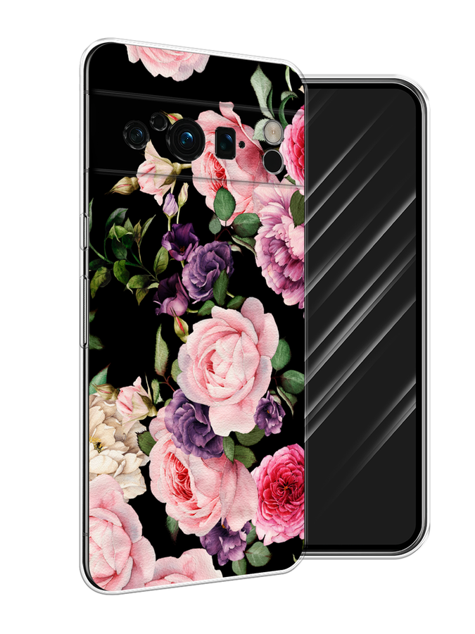 

Чехол Awog на Google Pixel 8 Pro "Пионы на черном", Черный;розовый;зеленый, 271650-8