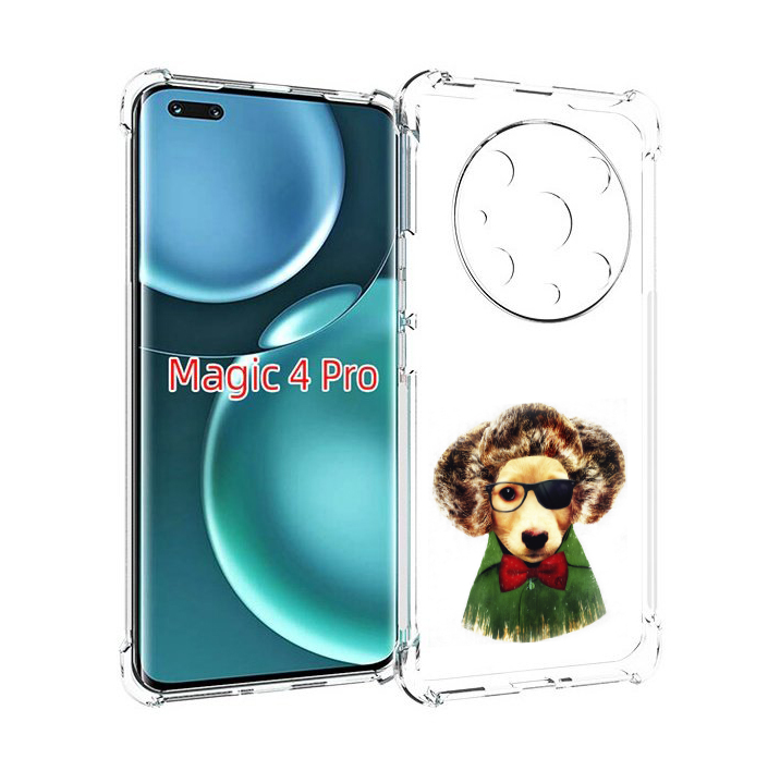 

Чехол MyPads Пес в бабочке для Honor Magic4 Pro, Прозрачный, Tocco