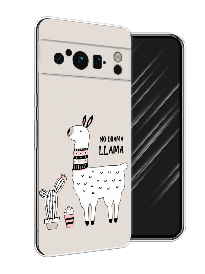 

Чехол Awog на Google Pixel 8 Pro "No drama LLama", Бежевый;серый;белый, 271650-2