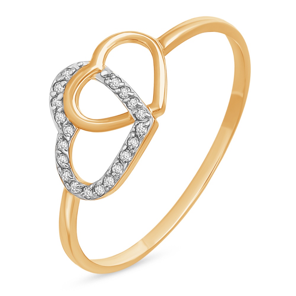 

Кольцо из красного золота р. , 585Gold 301012246, фианит, 301012246