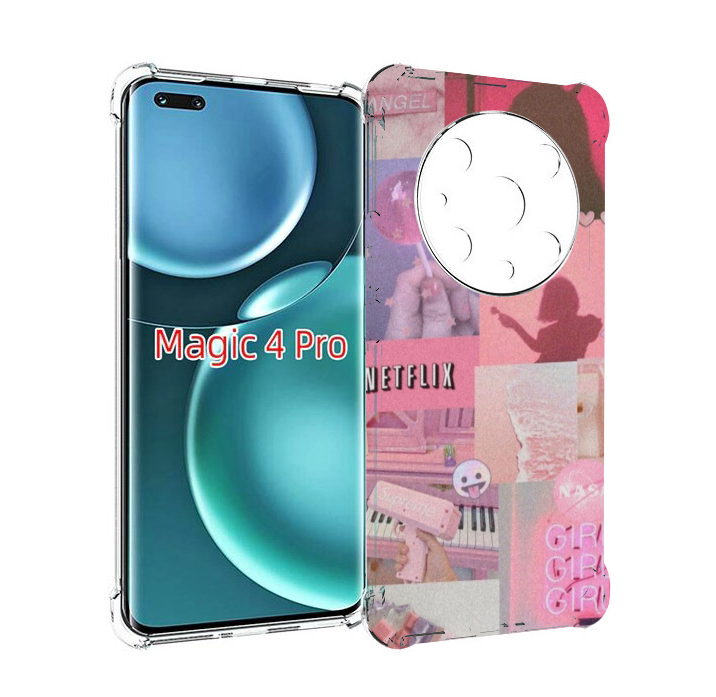 

Чехол MyPads Розовый-вайб для Honor Magic4 Pro, Прозрачный, Tocco
