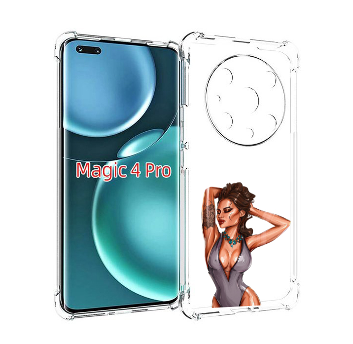 

Чехол MyPads Роскошная-девушка женский для Honor Magic4 Pro, Прозрачный, Tocco