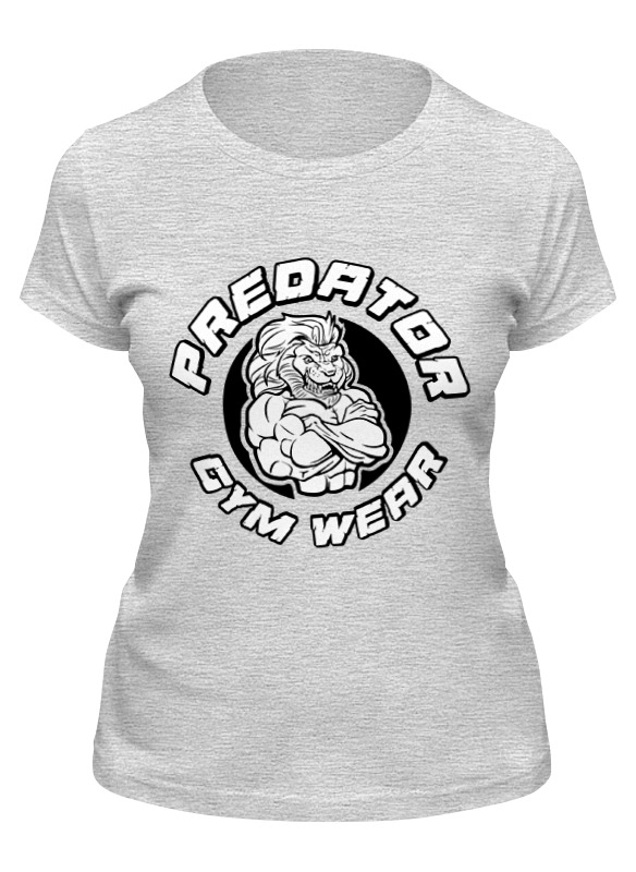 

Футболка женская Printio Predator gym wear серая XL, Серый, Predator gym wear