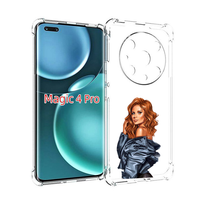 

Чехол MyPads Рыжая-девушка женский для Honor Magic4 Pro, Прозрачный, Tocco