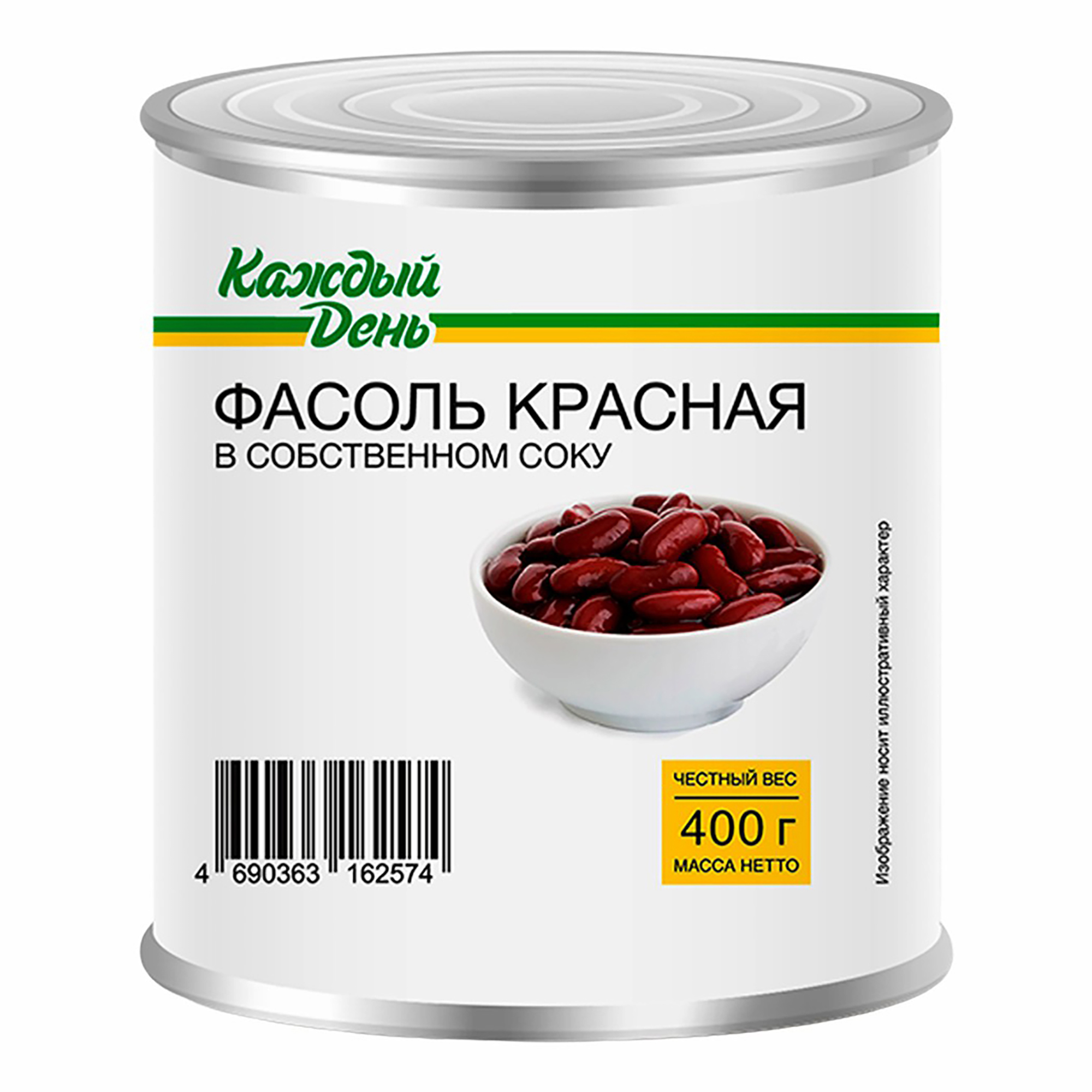 

Фасоль Каждый День красная в собственном соку 400 г