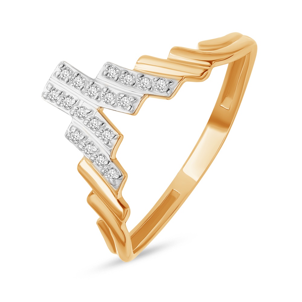 

Кольцо из красного золота р. , 585Gold 301012296, фианит, 301012296