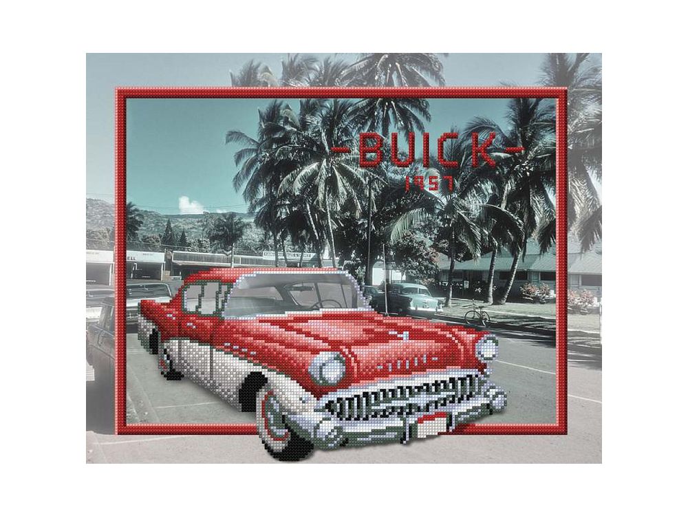 

Рисунок на габардине «Buick»